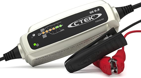 CTEK (56-865) US 0.8 12 Volt Fully Automatic 6 Step Battery Charger,Black