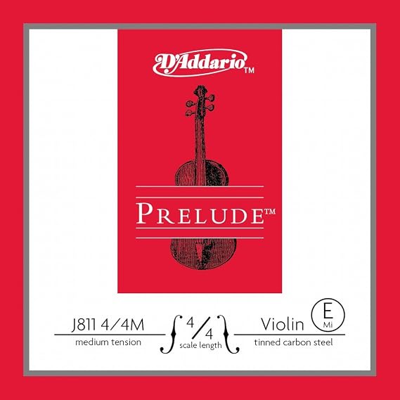 D'Addario Prelude Violin 10Blk E 4/4 Med (J8114/4M-B10)