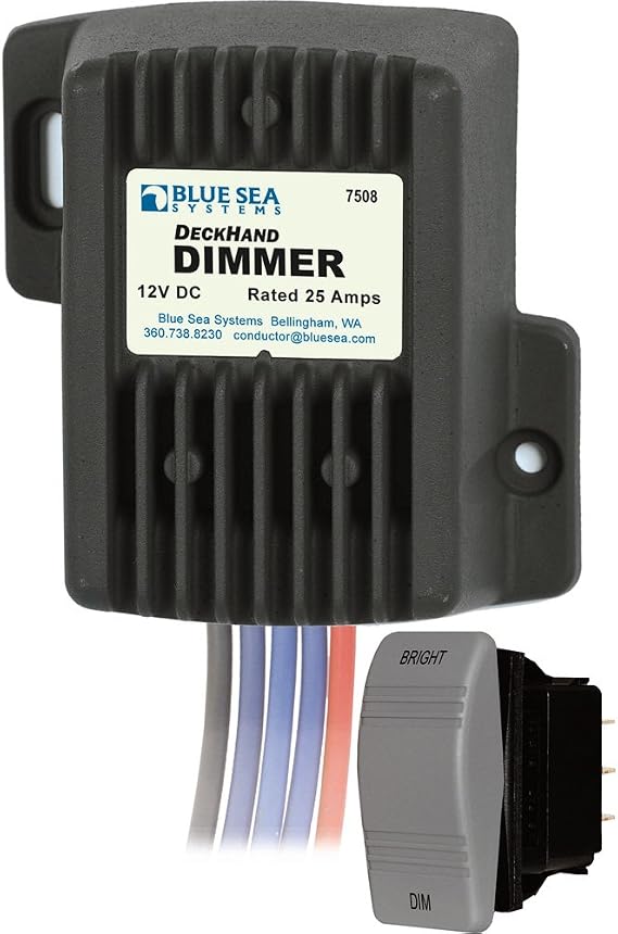 Blue Sea Systems 7508 12V DC 25A Deckhand Dimmer