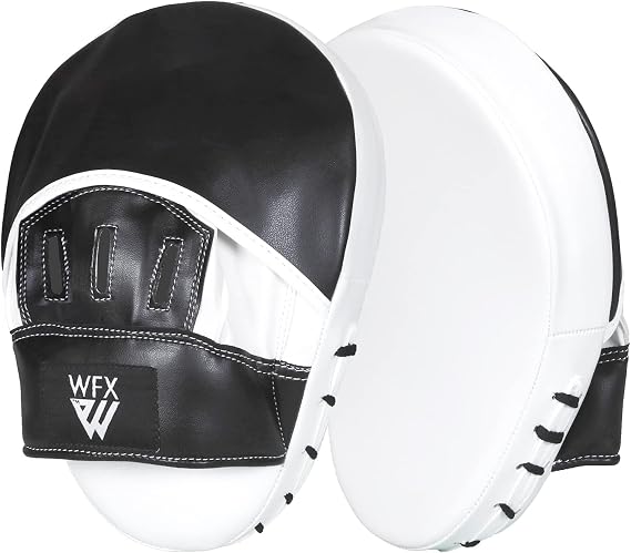 WFX Pads Focus Mitts Hook and Jab Punch Bag Target Training Curved Strike Shield Hand Muay Thai Pad MMA Martial Arts Gloves