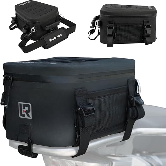 Lone Rider Motorcycle Tail Bag 8L - Semi-Rigid Waterproof Drybag Luggage