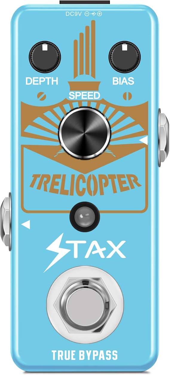 Stax Guitar Tremolo Pedal Trelicopter Effect Pedal For Electric Guitar Mini Size True Bypass