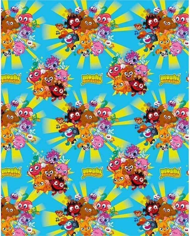 Moshi Monsters Cartoon Character Gift Wrap Sheets Pack of 2