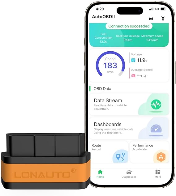 Mini Bluetooth OBD2 Scanner Wireless Car Diagnostic Tool for iOS & Android