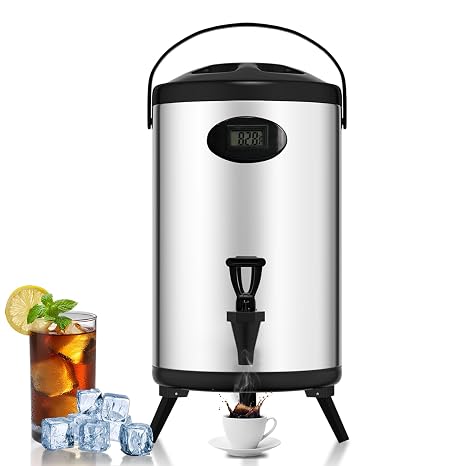 3 Gallon Insulated Beverage Dispenser, Hot Drink Dispenser for Water,Coffee