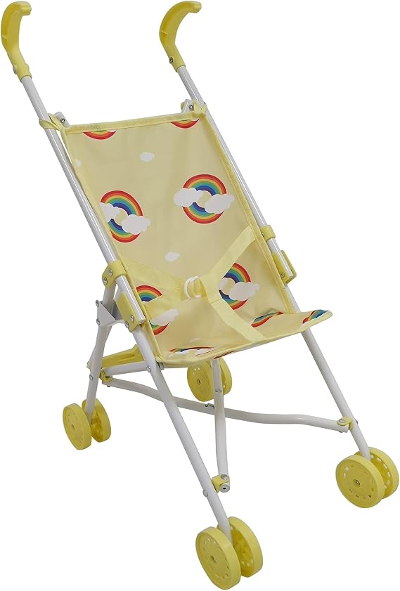 Roma Dolls Pram & Umbrella Buggy Range | First Baby Doll Stroller & Pushchair Toy for Toddlers Ages 2+ | Fits Dolls up to 20 Inches (Rupert Primrose, RHS Fern, Teddy) (Rupert Primrose)