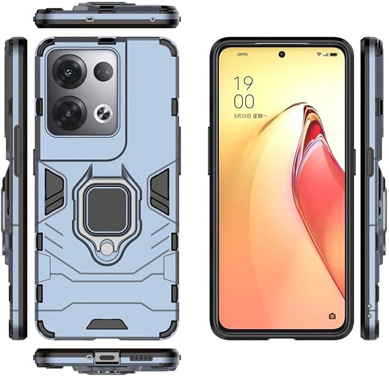 Case for Oppo Reno 8 Pro Plus 5G Case Cover,Magnetic Car Mount Bracket Shell Case for Oppo Reno 8 Pro+ 5G PFZM10 Case Blue