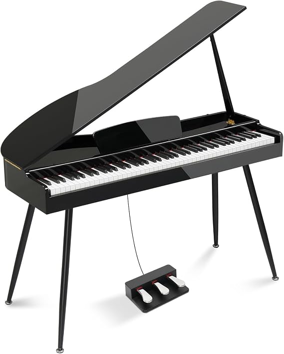 Ktaxon 88 Key Weighted Action Grand Piano, Foldable Digital Piano Keyboard