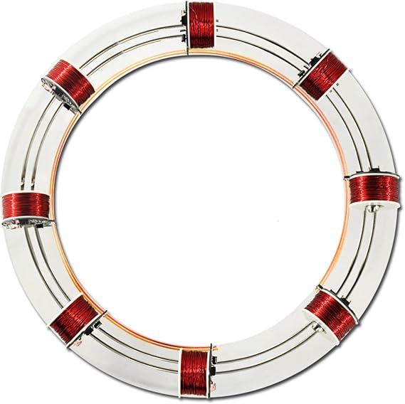 High-Tech Electromagnetic Coil Accelerator, Circular Motion and Magnetic Physics Experiments, Display Model, Diameter 60cm