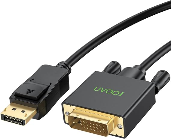 DisplayPort to DVI Cable 6.6 Feet, Display Port (DP) to DVI-D Adapter
