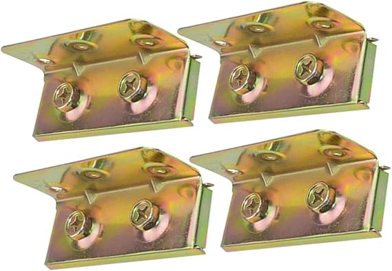 Bed Hinge 4Pcs Iron Thickened Bed Screw Fastener for Headboards