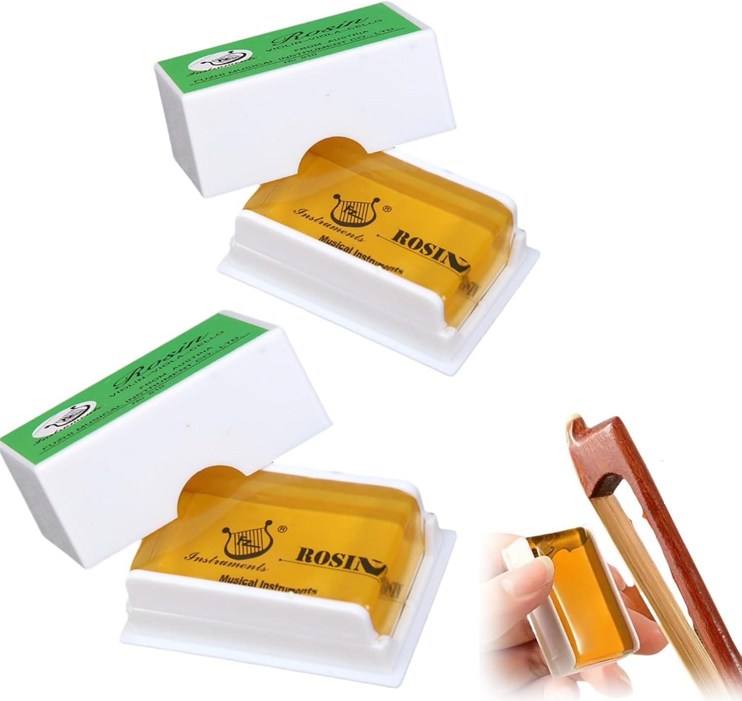 2PCS Violin Rosin,Natural Violin Rosin Perfect for Professional and Beginner Musicians,Light Low Dust Rosin,Natural Rosin Resin,For Violin Viola and Cello Bows String Music Instrument Accessory