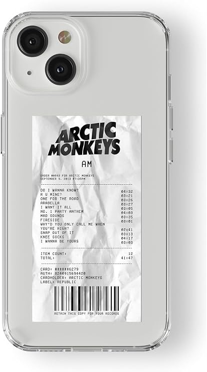 Multitronic iPhone 13 Uyumlu Arctic Monkeys Albüm Fişi Tasarım Baskılı Şeffaf Kılıf