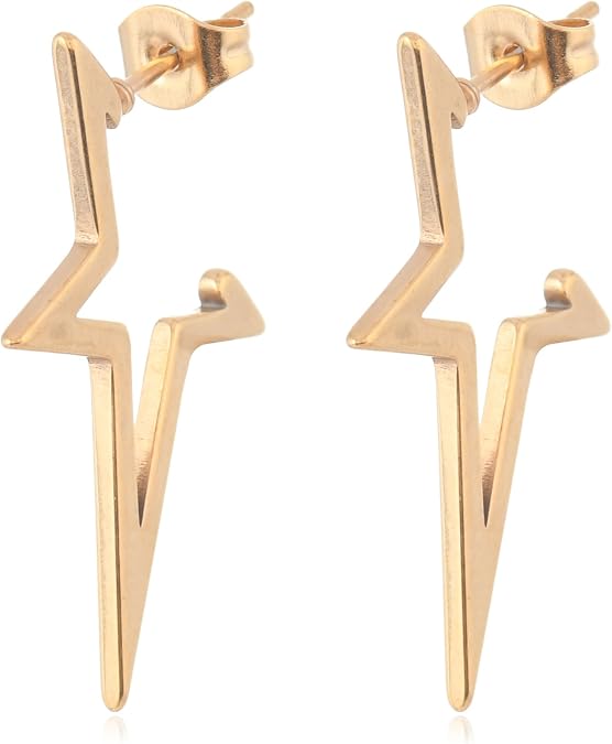 Y2K Spike Star Grunge Earrings Goth Stainless Steel Black Silver Gold Hollow Star Punk Small Dangling Stud Earrings Christmas Jewelry Gifts for Women