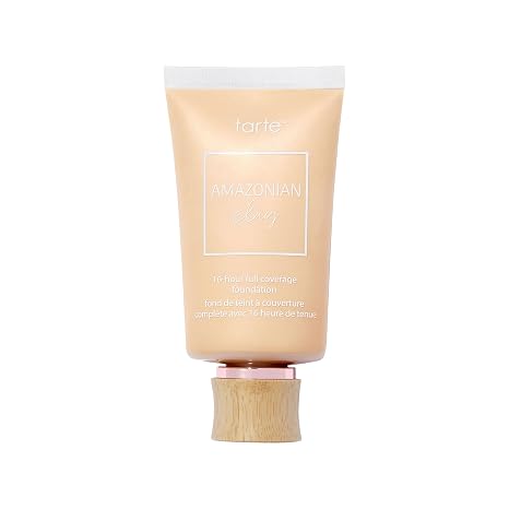 tarte Amazonian clay 16-hour full coverage foundation Matte Finish Foundation with Amazonian Clay & Vitamin E for Hydration & Smooth Looking Skin, Vegan & Cruelty Free