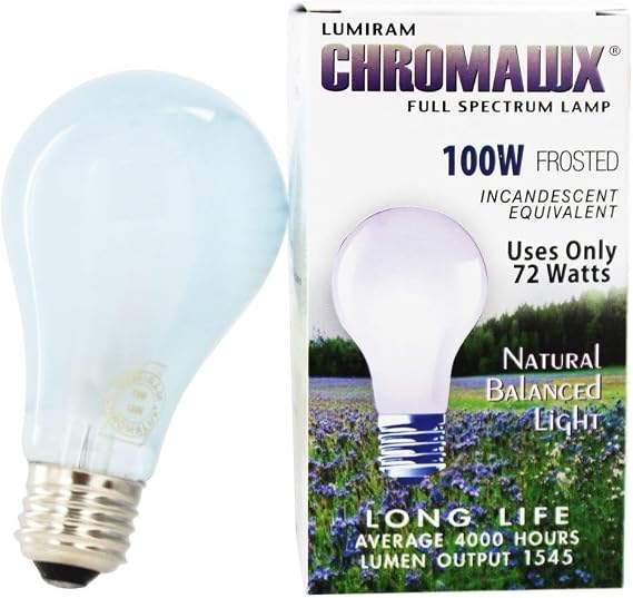 Chromalux H&PC-67531 Light Bulb Frosted Full Spectrum (100 Watt) 1 Count