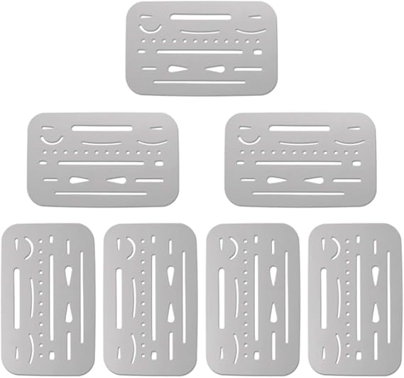 Erasing Shield Stainless Steel 7 Packs Erasing Shield Drafting Tools Precision Erasing Shield Be Matched with Drawing Drafting & Drafting Kits Compass for Geometry Set Study Geometry