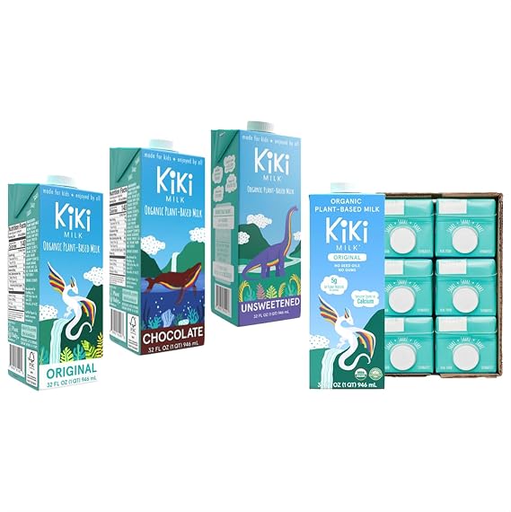 Kiki Milk Plant Based Milk Original and Sample Kit Bundle - Calcium & Magnesium Source - Gluten Free, Gum Free, GMO Free, Dairy Free, Soy Free, Glyphosate Free