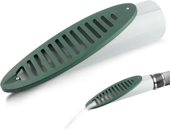 Angled Drainage Grate 4 Inch, Green Angled Slope Drainage Pipe Yard Drain Emitter Grating Drain for Sump Pump Discharge & Gutter Downspout Extensions, Compatible with 4 inch Connection