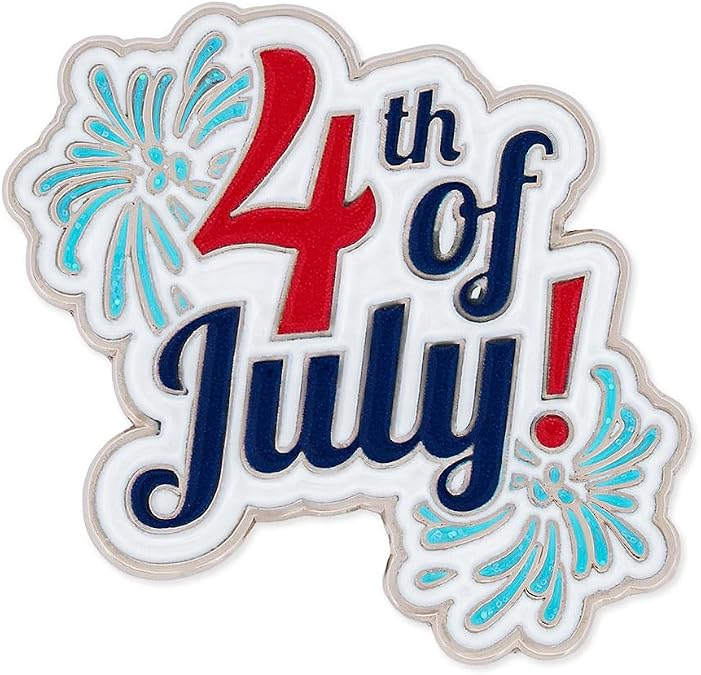 PinMart Patriotic 4th of July American Flag Enamel Lapel Pin Collection USA Flag Pins Set for Hats, Backpacks, Jackets, Lanyards, Independence Day Holiday Gifts, Party Favors