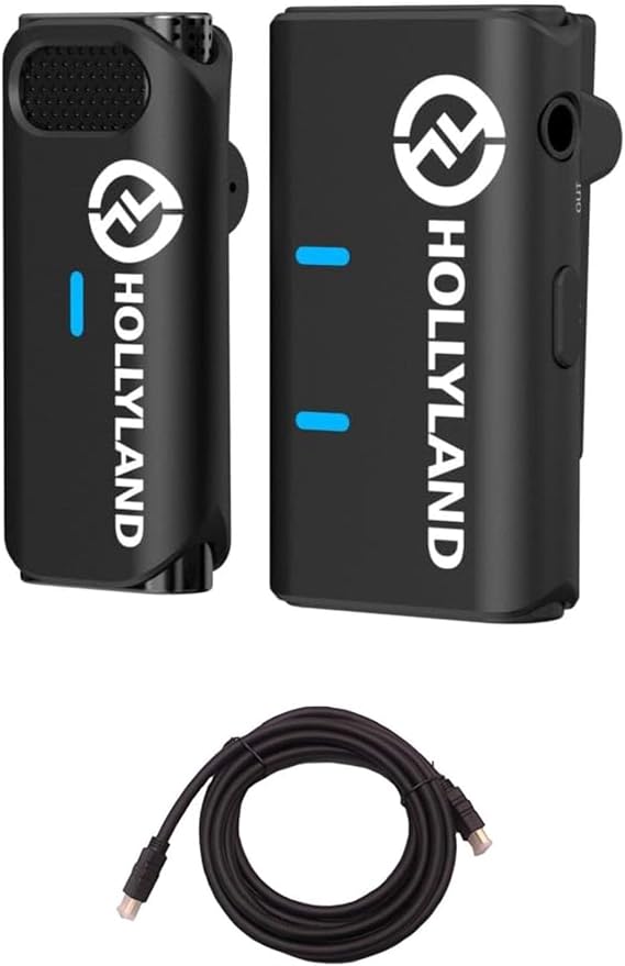Hollyland HL-Lark M1 Solo-B with HS-101 24K Golded Plated HDMI Cable