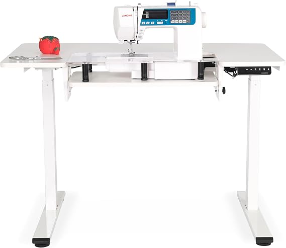 Arrow Eleanor Adjustable Sewing & Serger Machine Table with Storage
