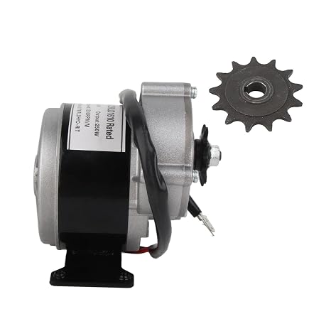 24V 250W Gear Reduction Motor with 13 Tooth Sprocket, Fit for Electric Bicycles, Electric Scooters, and Mopeds, 3300 RPM DC Power Unit with Pure Copper Wire for Custom EV Projects