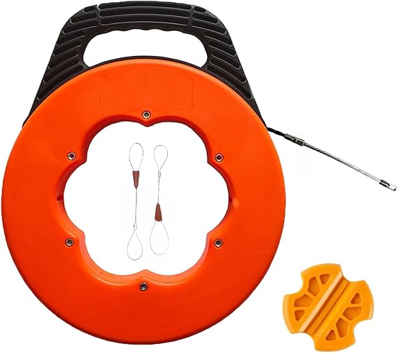 Electrical Fish Tape Rod Wire Puller Rod Running Push Rod Cable Puller Rope with ABS Storage Box
