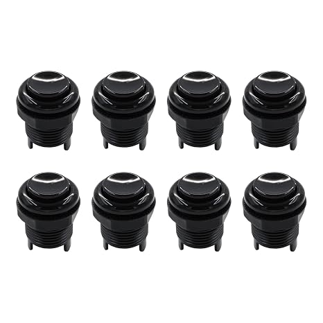 SJ@JX Arcade 28mm Concave Push Button Keyboard MX Microswitch Screw-in Type Button