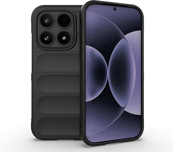 Liquid Silicone Case for Xiaomi 17 with Anti-Germ Protection, Anti-Scratch Soft Microfiber Lining, High Resilience Gel Rubber Full Body Shockproof Cover, Black
