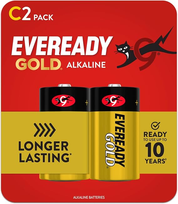 Envirofit Energizer C2 EVEREADY Alkaline Battery, 2 Count (Pack of 1)