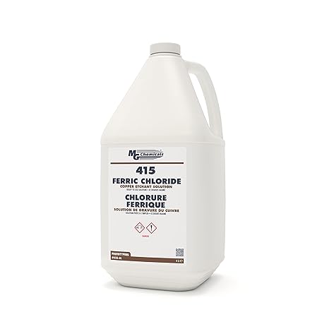 MG Chemicals - 415-4L Ferric Chloride Copper Etchant Solution, 4L Liquid Bottle, Dark Brown