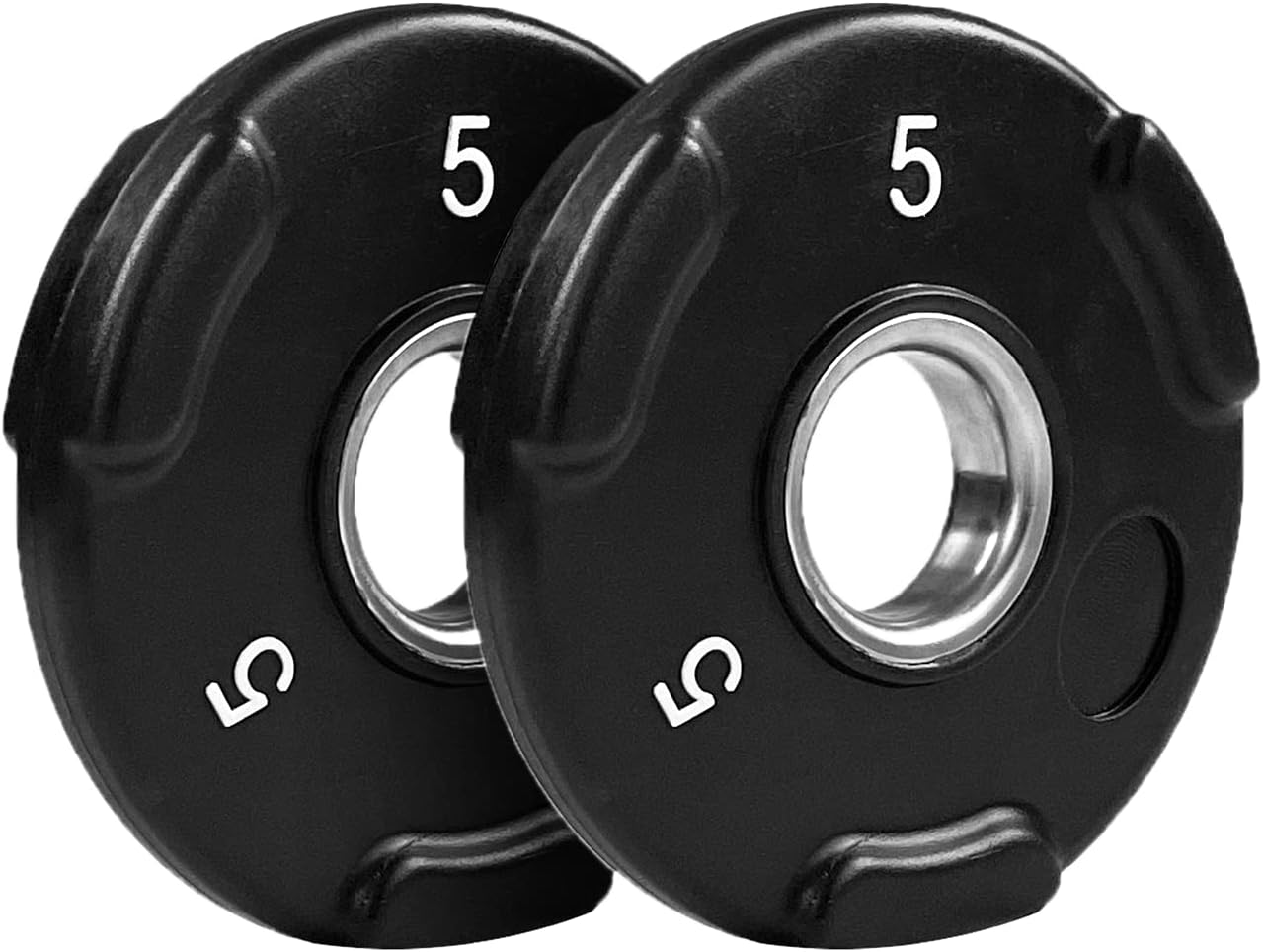 NEXO Commercial Urethane 5lb Plate Pair - Olympic Standard 2 Inch, Premium Finish for Weight Training Fitness Home Gym or Commercial