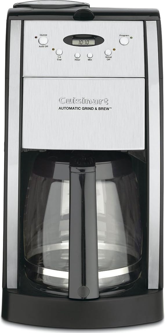 Cuisinart DGB-550BKNAS Automatic Coffeemaker Grind & Brew, 12-Cup Glass, Black