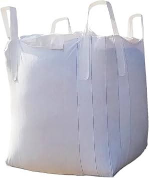 Secbolt FIBC Bulk One Ton Bag, 35 L x 35 W x 43 H, 2200lbs SWL, Duffle Top Flat Bottom, Woven Polypropylene Bags 10