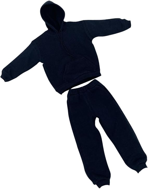 Stylish 2x 1/6 Sweatshirt Trousers Outfit for Enterbay DID JO 12 Action Figure GRB91, Navy, 12in.