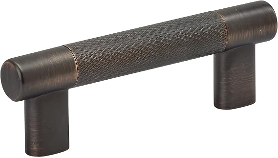 Amerock BP36557ORB | Kitchen Cabinet Pull | Oil Rubbed Bronze | 3 in & -3/4 in (76 mm & 96 mm) Center-to-Center | Bronx | 1 Pack | Furniture Hardware | Cabinet Handle | Bathroom Drawer Pull