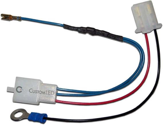 Custom LED No-Cut Diode Kit for 2008-2012 Kawasaki Ninja 250R (EX250) - Fixes 4-Way Blink Problem from LED Turn Signal Conversion, Plug-in, No Cutting Required