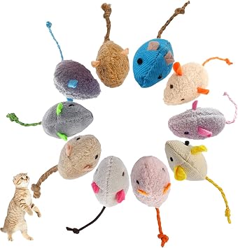 Catnip Toy, Cats Mouse Plush Cat Toys, Cat Mice & Animals Toys for Indoor Cats and Kittens, Cat Chew Toy for Exercise for Pet Cat Kitten Kitty (6 Packs)