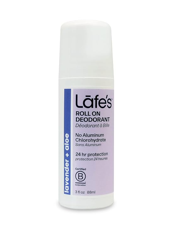 Lafe's | Soothe - Lavender & Aloe - Roll-On All Natural Deodorant for Women & Men| Vegan, Cruelty Free, Gluten Free, Aluminum Free, Paraben Free & Baking Soda Free with 24-Hour Protection (3 oz) (LAF-0011)