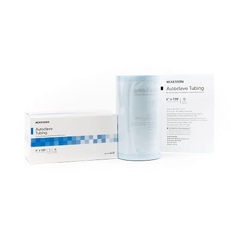 McKesson Autoclave Tubing, 6 in x 100 ft, 1 ct | Medical Tool Sterilization Tube, Color Changing Steam Indicator