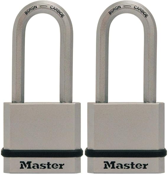 Master Lock M530XTLH Magnum Solid Steel Keyed Alike Padlocks, Silver, 2 Count (Pack of 1)