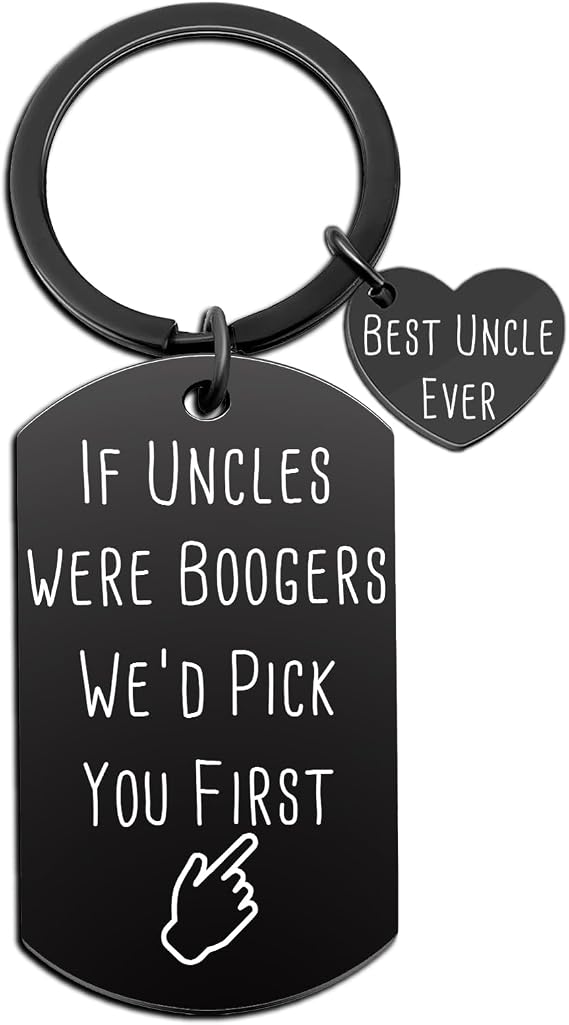 Uncle Gifts for Fathers Day Uncles Gifts from Niece Nephew Funny Keychain