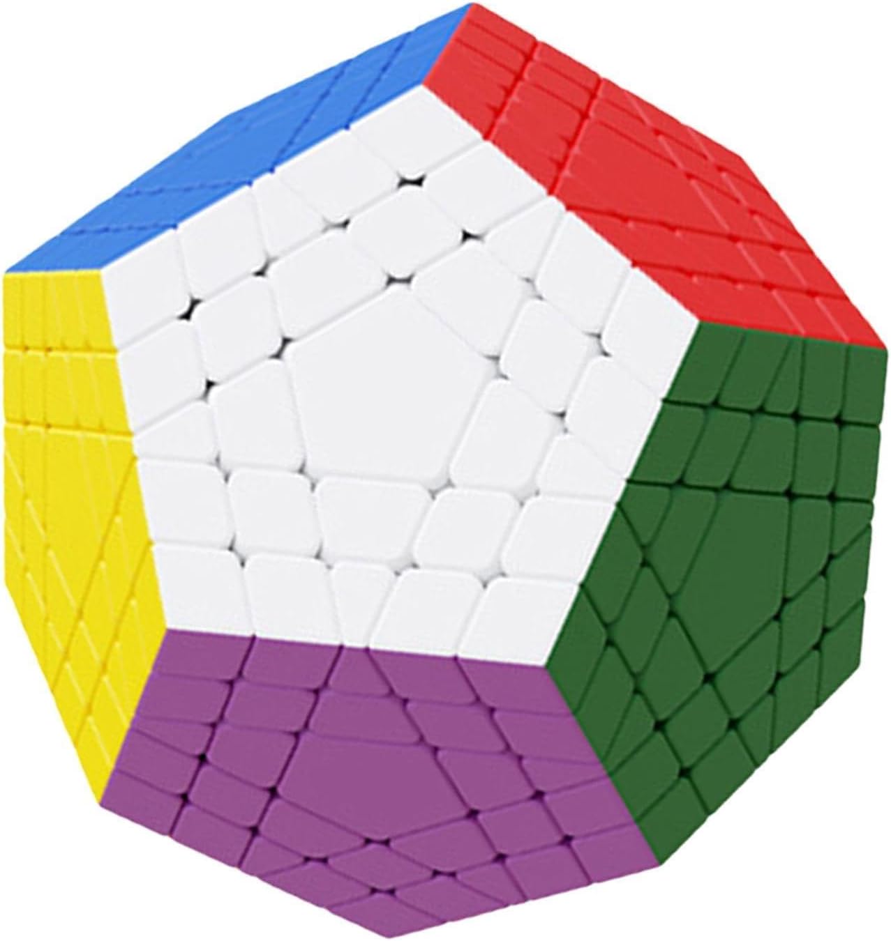 Cube Puzzle - 12 Sided Megaminx Puzzle, Dodeca Hedron Speed Cube | Educational Brain Teaser Toy Abdominal Material, Concave Design for Comfortable Grip, Gift for Kids and Adults