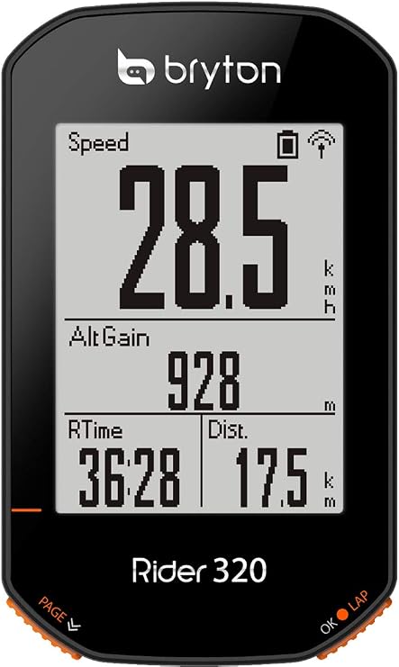 Bryton Rider 320E GPS Cycle Computer, Black