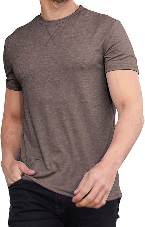 Men Soft T-Shirt Casual Short Sleeve Basic Tee Shirts Big & Tall