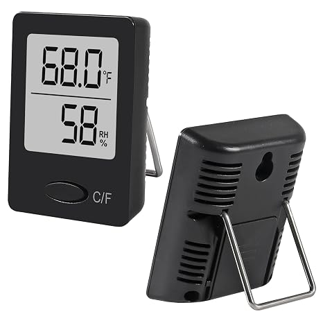 2PCS Digital Hygrometer Indoor Thermometer Humidity Meter Mini Hygrometer Thermometer with and Humidity Monitor, Fast Refresh Accurate Temperature Humidity for Home, Office, Baby Room