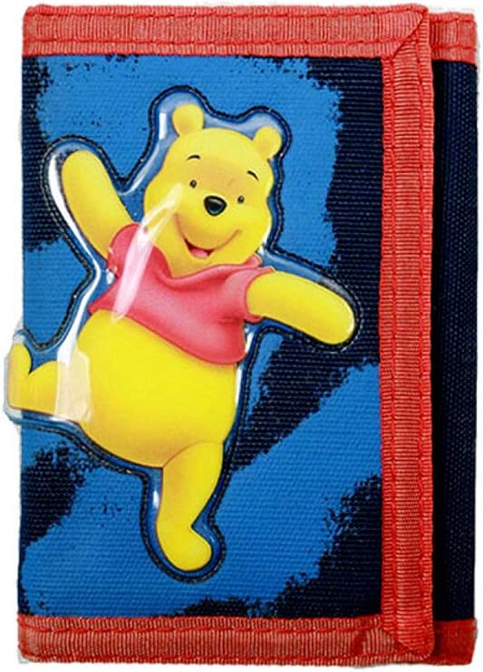 Winnie the Pooh Unisex Kids Yellow Cartoon Tri-Fold Wallet with 3D Pop Up Art