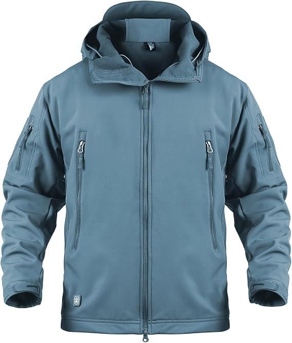 ReFire Gear Men's Army Special Ops Military Tactical Jacket Softshell Fleece Hooded Outdoor Coat