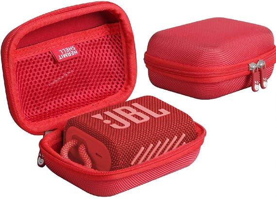 Hermitshell Hard Travel Case for JBL Go 3 / JBL Go 3 Eco Portable Bluetooth Speaker (Red, Case for JBL GO 3)